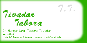 tivadar tabora business card